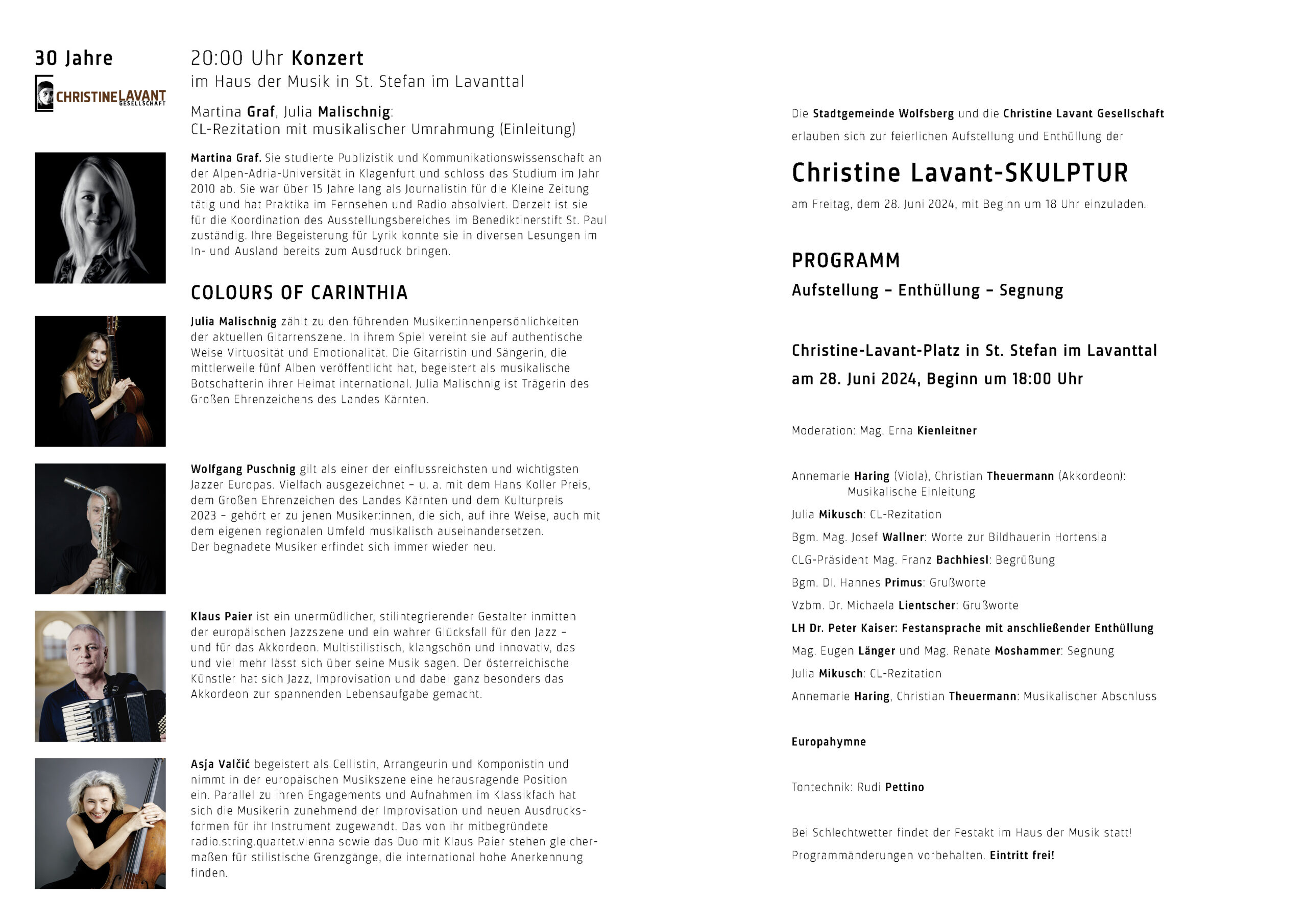 <b>Christine Lavant Skulptur, 28. Juni 2024</b>