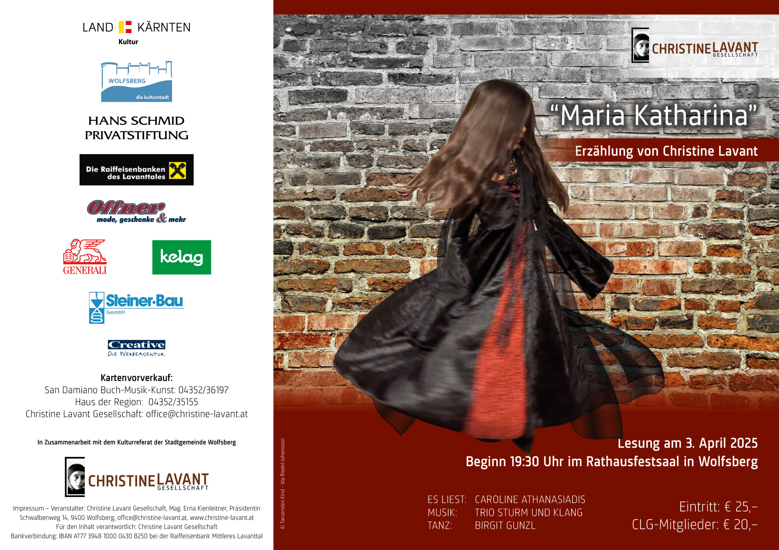 Lesung „Maria Katharina” – 3.4.2025