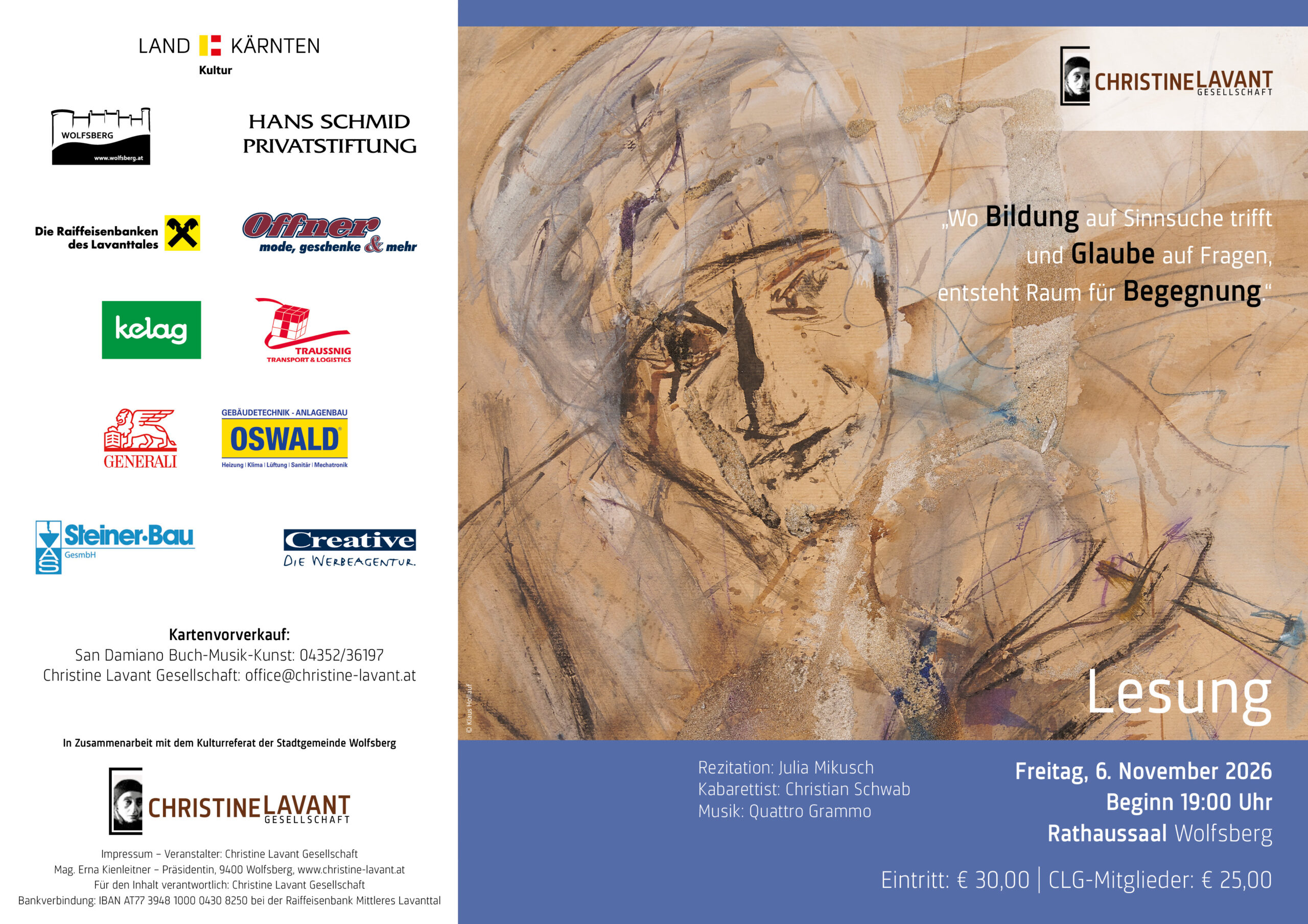 Lesung – 6.November